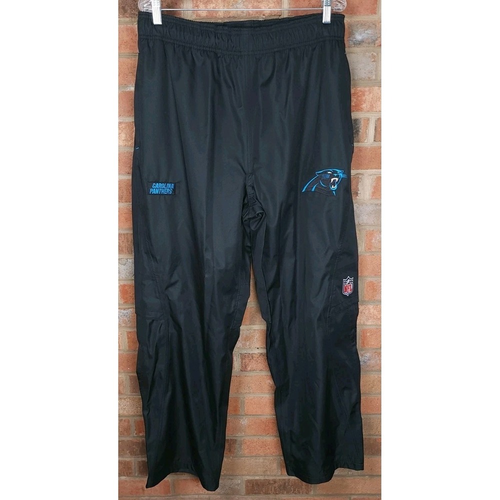 Nike Carolina Panthers NFL Dri-Fit Training Breathable Sweat Pants Black Mens XL